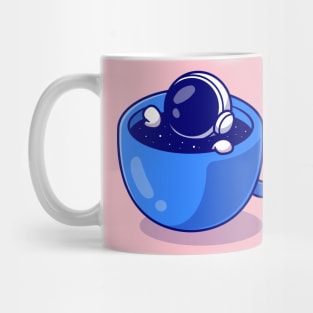 Cute Astronaut Soaking In Space Coffee Cartoon Mug